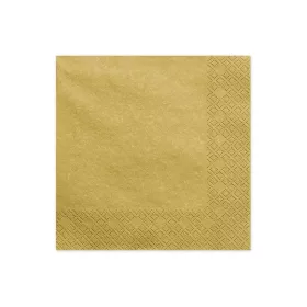 Arany metál szalvéta 3 rétegű 33x33cm 20db/cs