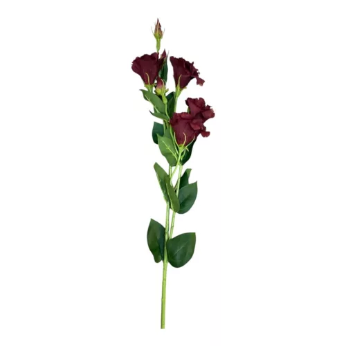 Selyem szálas liziantusz x5 (4+5ág)  80 cm bordó