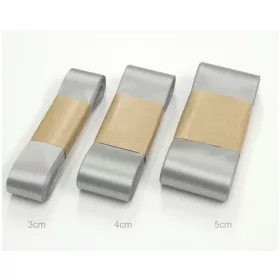 Szatén szalag 3cm/10m Ezüst (c03)