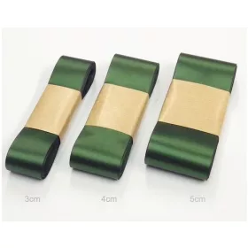 Szatén szalag 3cm/10m Olajzöld (c05)