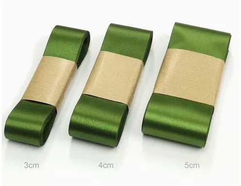 Szatén szalag 4 cm/10m Mohazöld (C05B)
