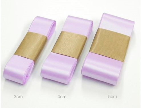 Szatén szalag 4 cm/10m Világoslila (C18)