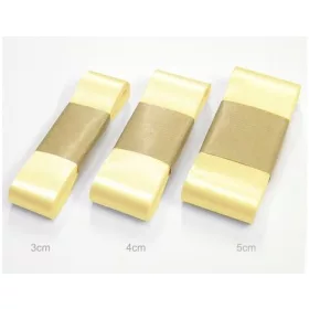 Szatén szalag 4 cm/10m Vaj (C22)