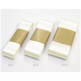 Szatén szalag 4 cm/10m Ekrü (C23)