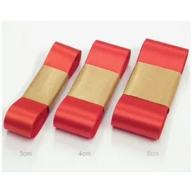 Szatén szalag 5 cm / 10m mikuláspiros (C29)