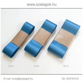 Szatén szalag 5 cm / 10m Középkék (C36)