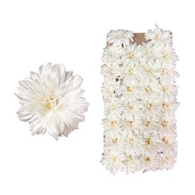   Élethű szatén dália fej fényes tört fehér 30db/tálca 10cm