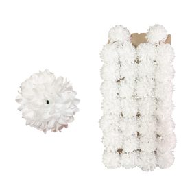 Élethű selyem krizantém fej fehér 30db/tálca 7cm