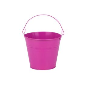 Fém vödör pink  10,2x8,5cm