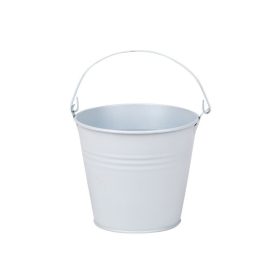 Fém vödör matt fehér 8,3x7 cm