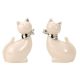 Ezüst/fehér macska  figura 2 féle kivitelben 13x9cm
