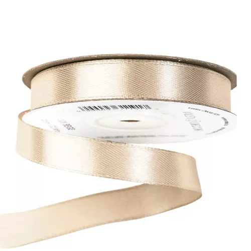 Szatén szalag 12mm x 22.86m - Bézs
