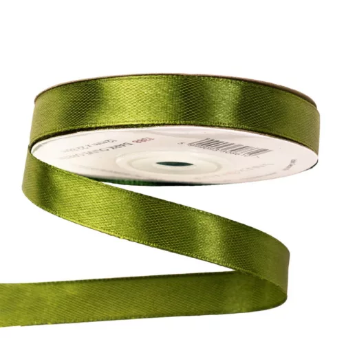 Szatén szalag 12mm x 22.86m - Olivazöld