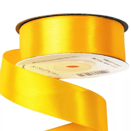 Szatén szalag 25mm x 22.86m - Sötét citromsárga