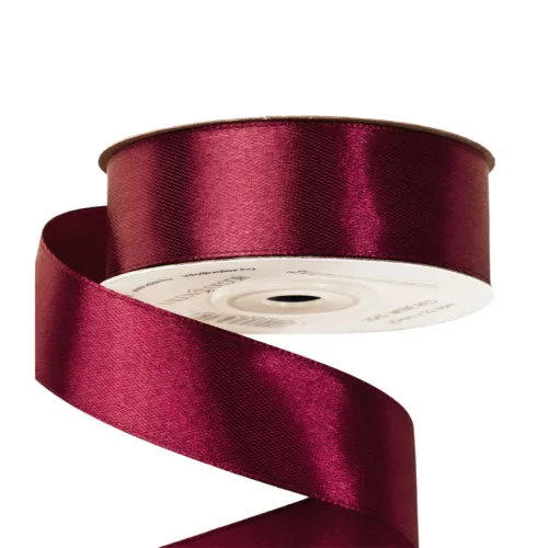 Szatén szalag 25mm x 22.86m - Wine red