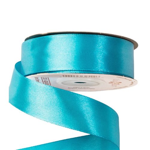 Szatén szalag 25mm x 22.86m - Aqua kék