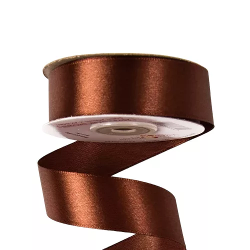 Szatén szalag 25mm x 22.86m - Sötétbarna