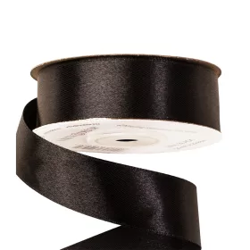 Szatén szalag 25mm x 22.86m - Fekete
