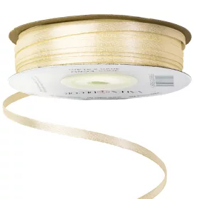 Szatén szalag 3mm x 91.44m -  Ekrü