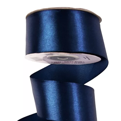 Szatén szalag 38mm x 22.86m - Tengerészkék