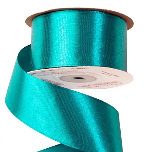 Szatén szalag 38mm x 22.86m - Türkizkék