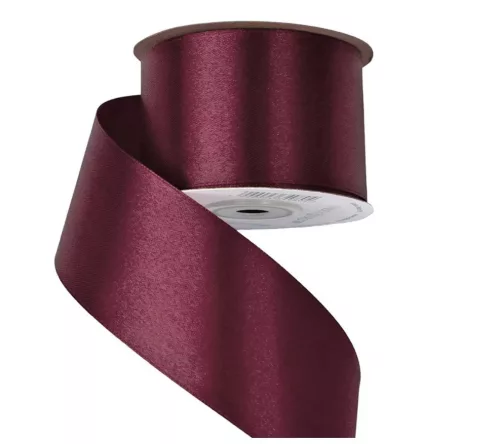 Szatén szalag 50mm x 22.86m - Wine red
