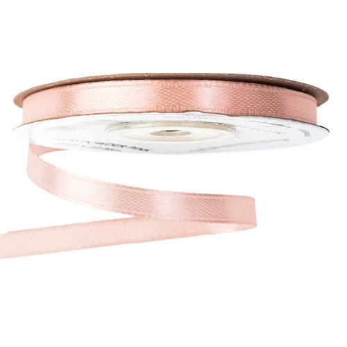Szatén szalag 6mm x 22.86m - Púder rózsaszín