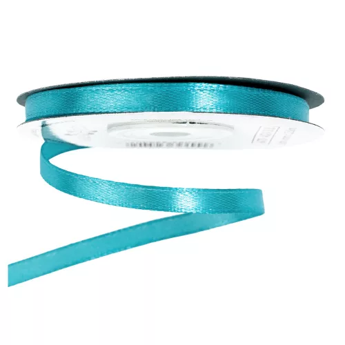 Szatén szalag 6mm x 22.86m - Aqua kék