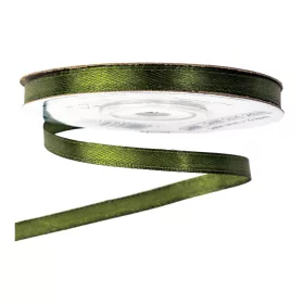 Szatén szalag 6mm x 22.86m - Olivazöld