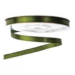 Szatén szalag 6mm x 22.86m - Olivazöld