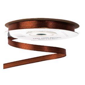 Szatén szalag 6mm x 22.86m - Sötétbarna