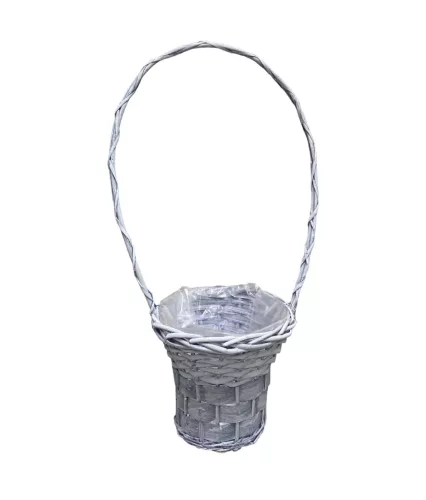 Fonott füles kosár kék 21,5x20/60cm