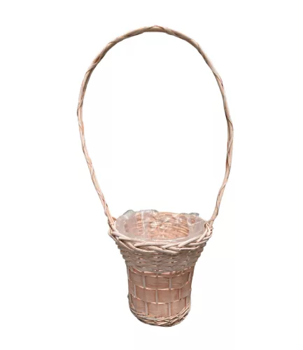 Fonott füles kosár narancs  21,5x20/60cm