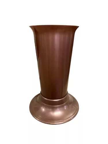 Műanyag virágváza 15x35 cm bronz