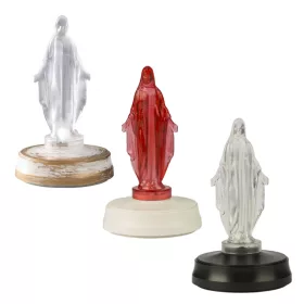   Mária alak led izzóval, fekete, fehér vagy antikolt talpon 130 mm