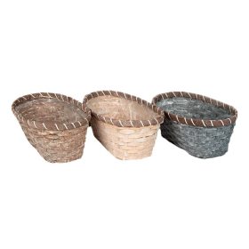 Quinn ovális bambusz tál mix  30x19,5x12,5cm/db