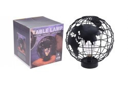 Asztali lámpa földgömb alakú belűl led villanykörtével