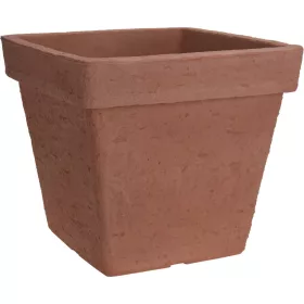 Virágcserép szögletes terracotta műanyag 34x35cm