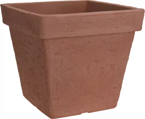 Virágcserép szögletes terracotta műanyag 34x35cm