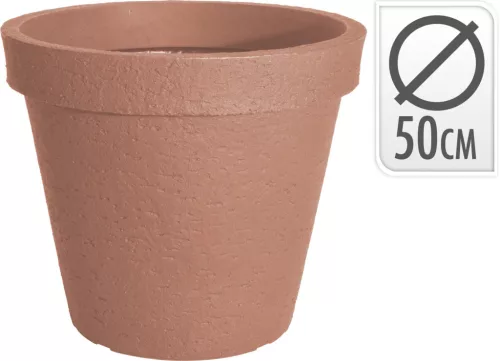 Virágcserép 50cm terracotta műanyag