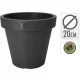 Műanyag cserép 20cm antracit