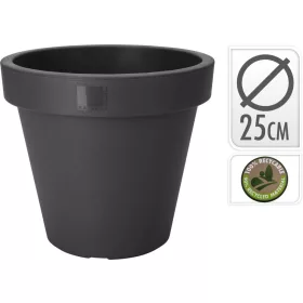 Műanyag cserép 25cm antracit