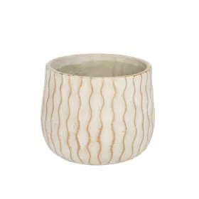 Ripple cement kaspó szürke-arany 10x8cm