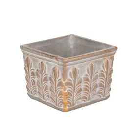 Amber cement kockakaspó szürke-arany 11,5x11,5x9cm