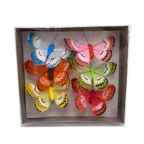 Csipeszes pillangó 6db-os 8x5 cm