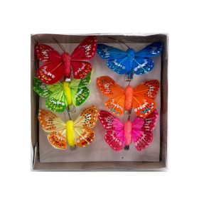Csipeszes pillangó 6db-os 6x4 cm