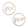 Esküvői függő dekoráció Mr és MRS 38cm 2db/cs