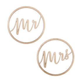 Esküvői függő dekoráció Mr és MRS 38cm 2db/cs