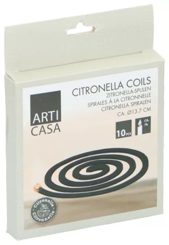 Citronella tekercs, Ø13,7x0,3cm, 10 db, égési idő: 7h  - Arti casa
